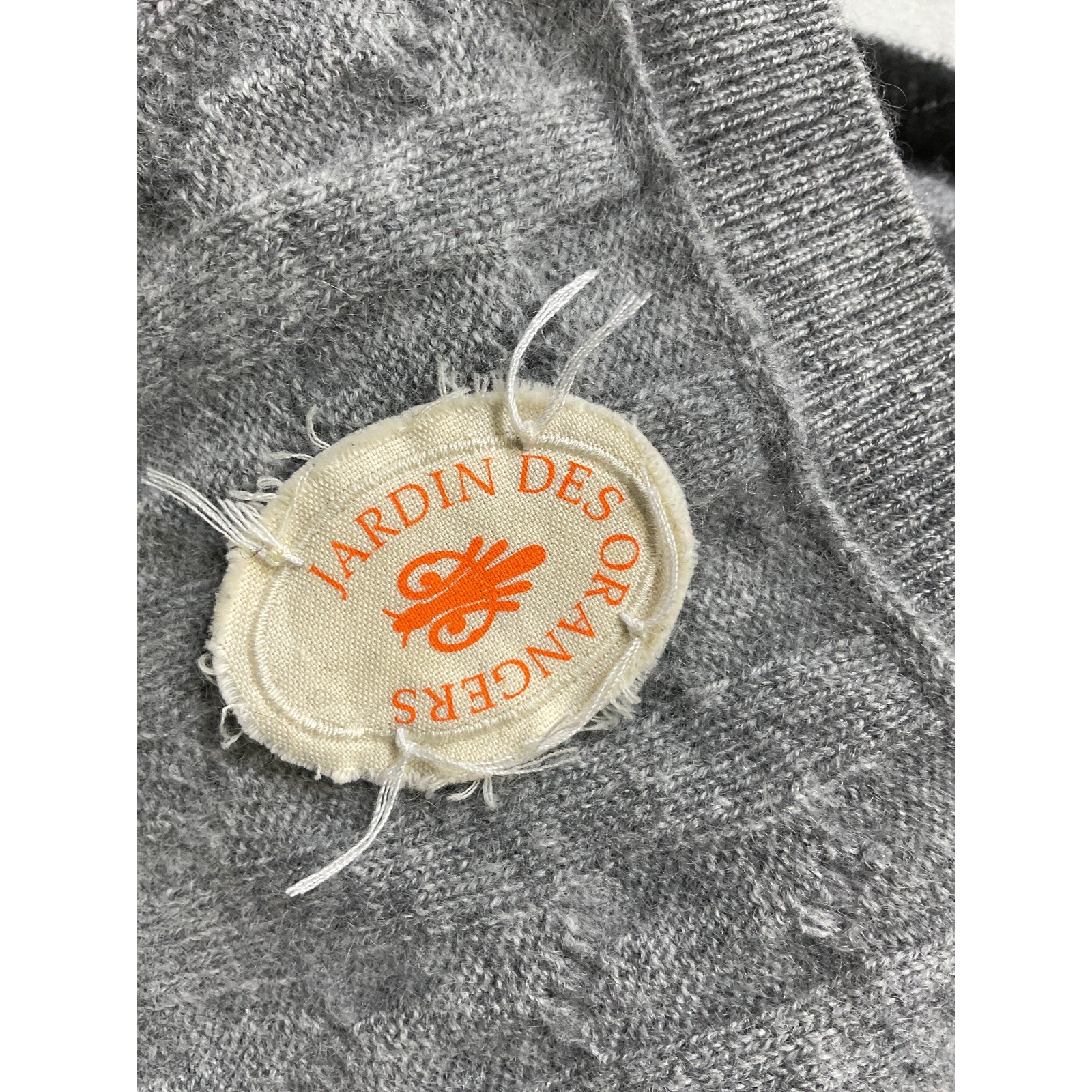 Jardin Des Orangers Grey Cashmere Cable-Knit Cashmere Sweater Vest Size XS