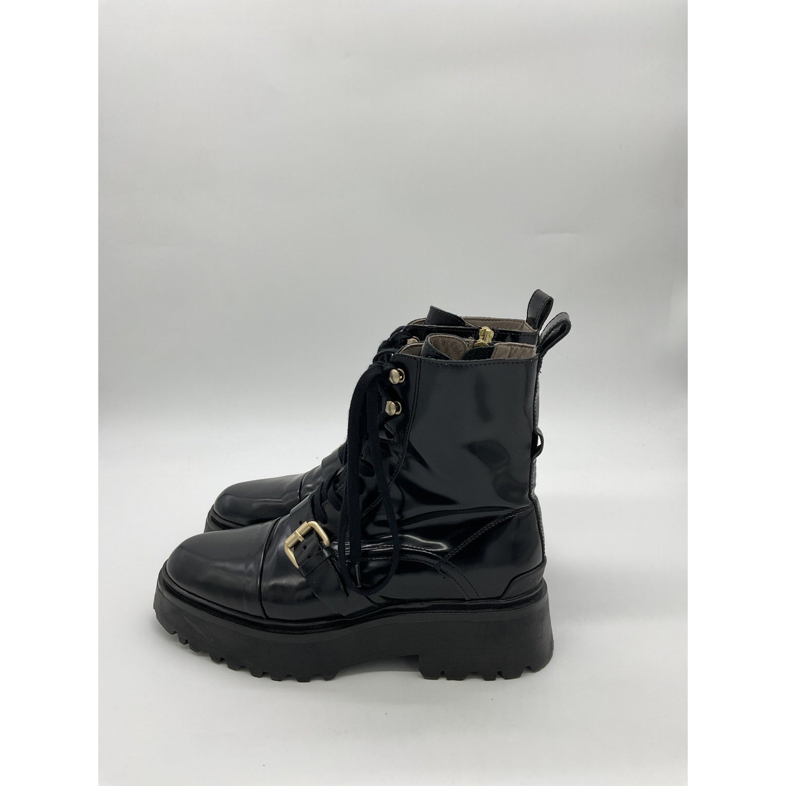 Allsaints 'Stellar' Black Leather Bootie Size 9