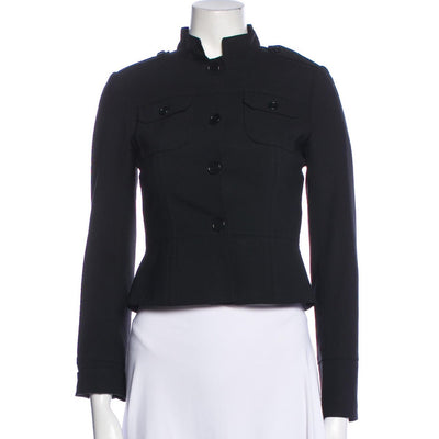 Theory Tailored Black Denim Jacket Size 0