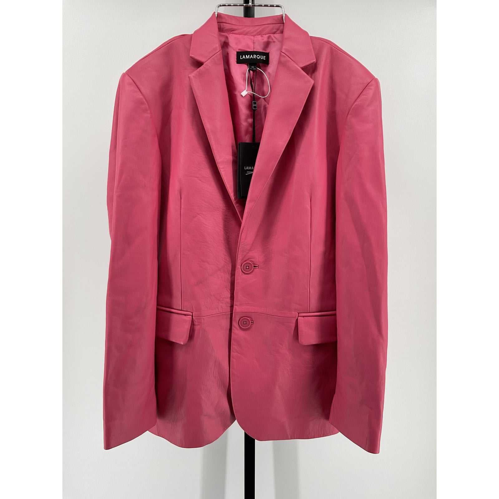 Lamarque 'Felina' Pink Leather Blazerr Size XS - NWT