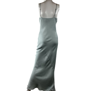 Shona Joy Elegant Turquoise Luxe Bias Cowl Slip Dress Size US 2