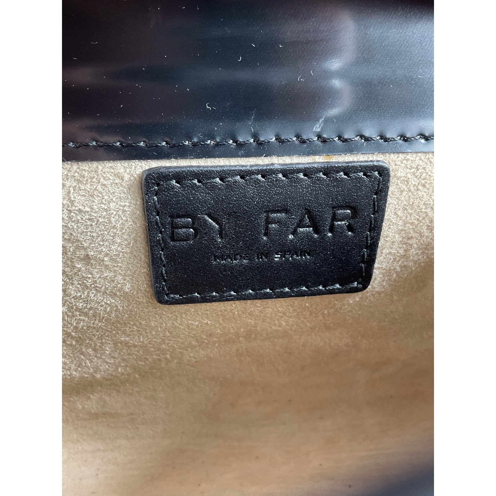 By Far Mini Semi Black Leather Bag