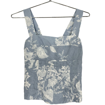 Reformation Floral Blue Darci Tank Top Size 2