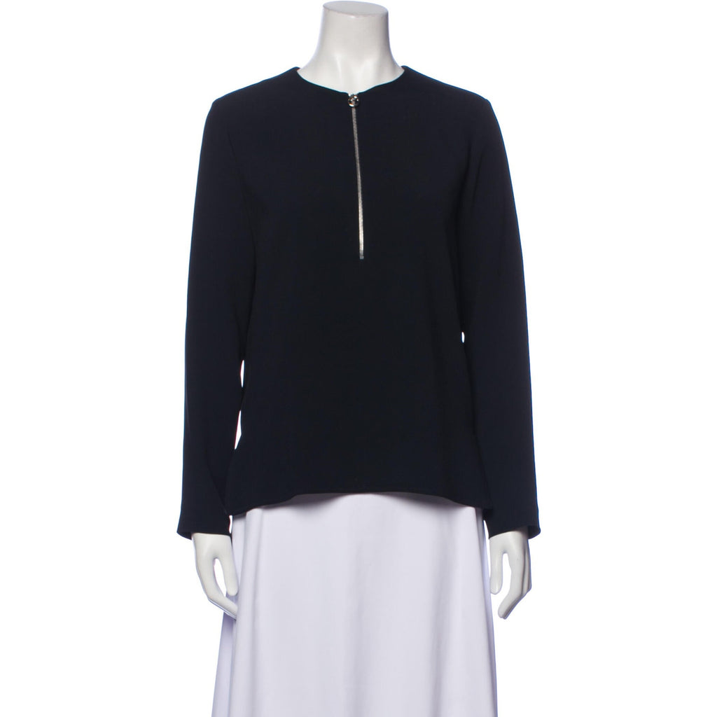 Stella Mccartney Black Rayon Crew Neck Long Sleeve Sweatshirt Size OS