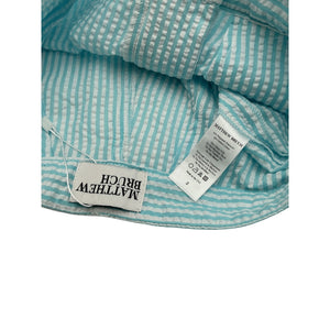 Matthew Bruch Seersucker Blue Button Pleated Size 2 Shorts