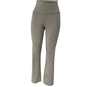 James Perse Soft Gray Velvet Flare Pants Size 1
