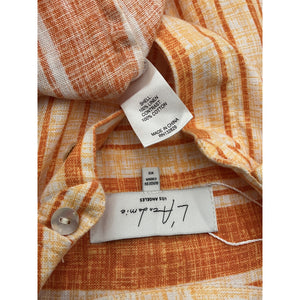 L'Academie Striped Orange Manon Shirt Size XS