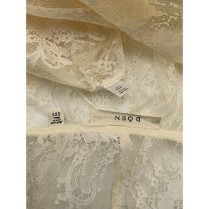 Dôen Ruffled Beige Henri Blouse Size XXS