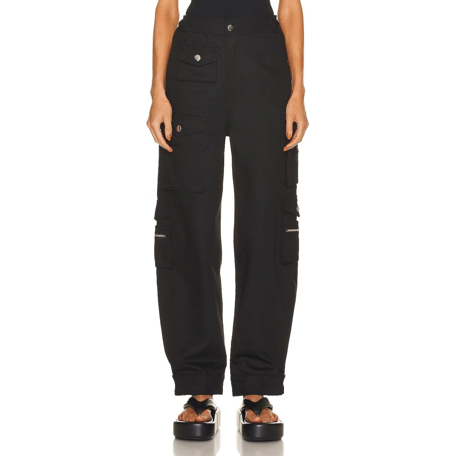Eb Denim Cargo Black Cotton Pants Size XS