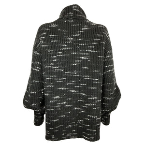 Varley Marled Black Turtleneck Sweater Size S