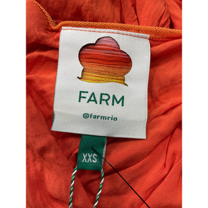 Farm Rio Sunny Mood Sequin Orange Cut-Out Midi-Dress Size XXS