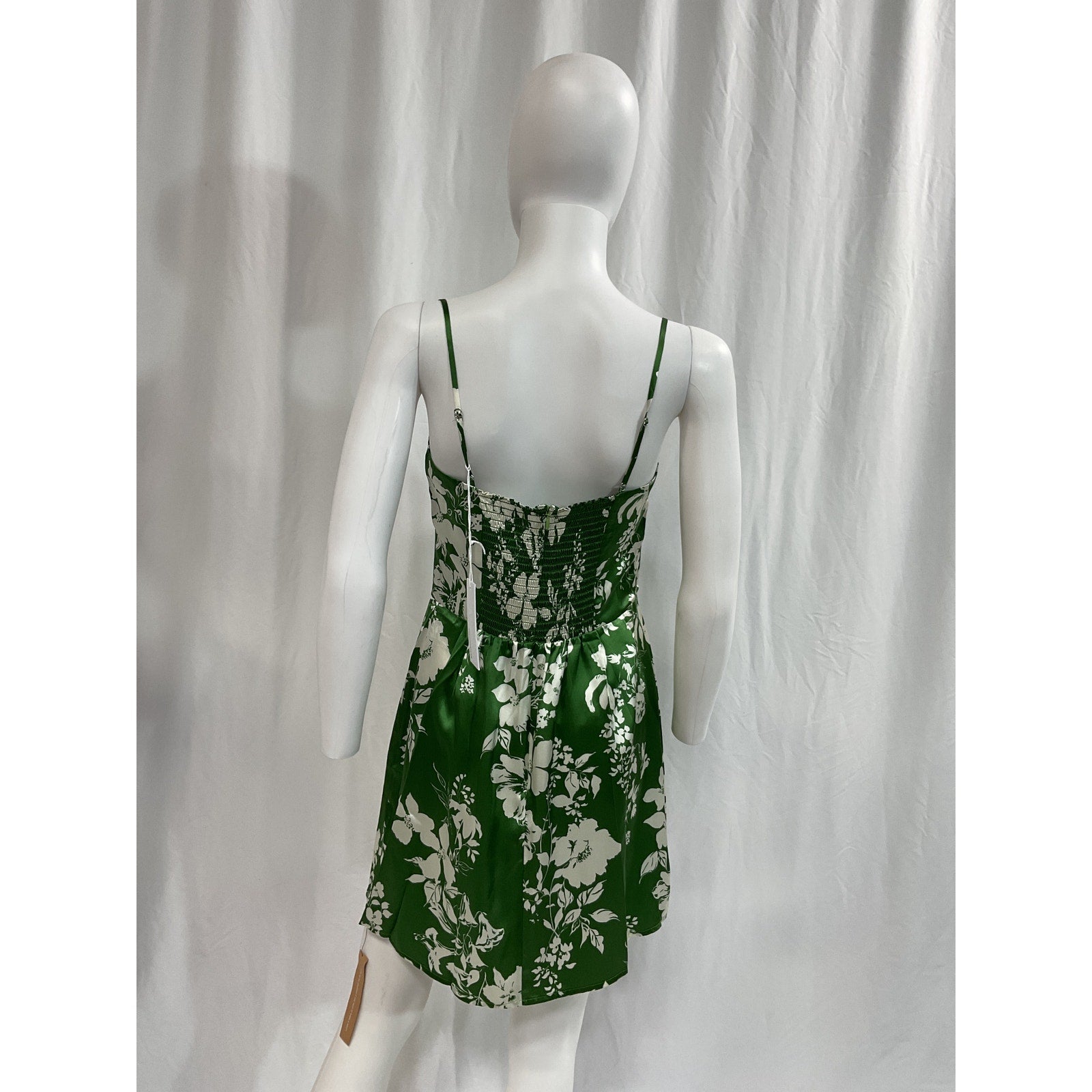 Reformation 'Kosta' Green Silk Dress Size 8 - NWT
