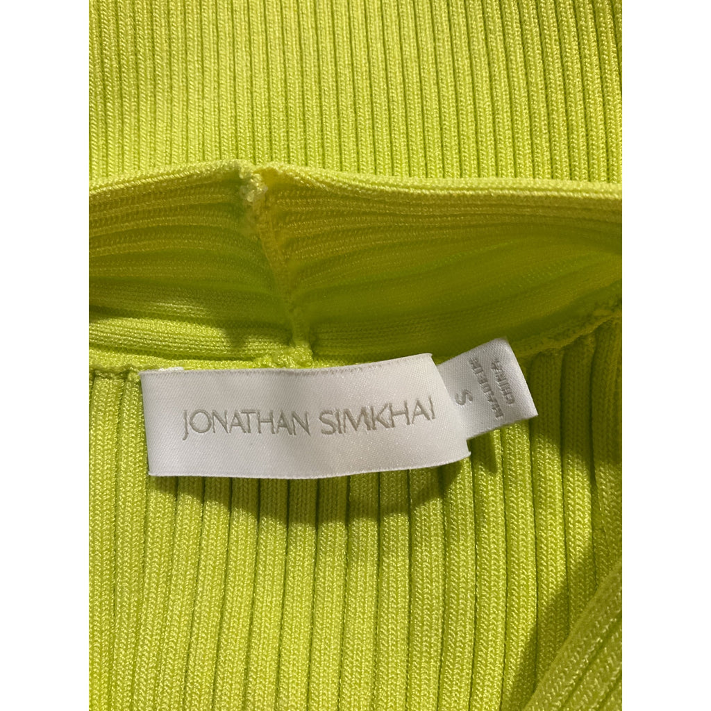 Jonathan Simkhai 'Andrea' Green Rayon Tank Top Size S