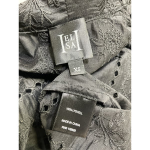 Helsa 'Handkerchief' Black Lyocell Camp Shirt Size XS