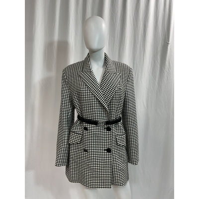 Veronica Beard 'Hutchinson' Black Houndstooth Dickey Jacket Size L