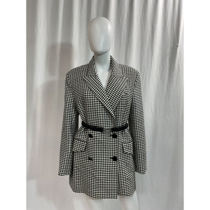 Veronica Beard 'Hutchinson' Black Houndstooth Dickey Jacket Size L