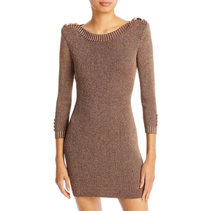 Retrofête Metallic Brown Avenue Mini Dress Size XS