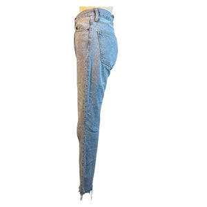 Agolde Crisscross Blue Straight Leg Denim Jeans Size 25