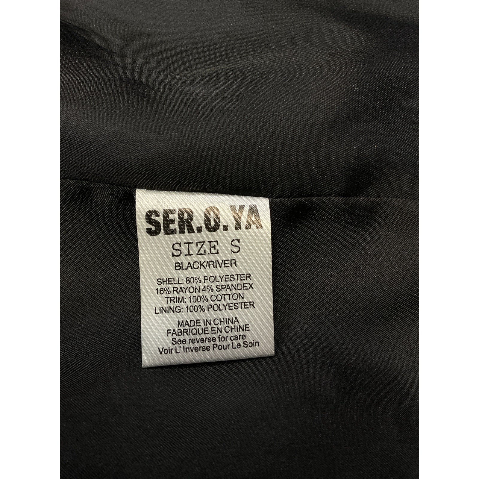 Ser.O.Ya 'Winona' Black Blazer Size S