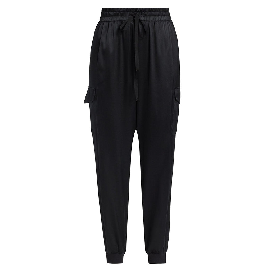 Cami Nyc 'Elsie' Black Silk Cargo Joggers Size S