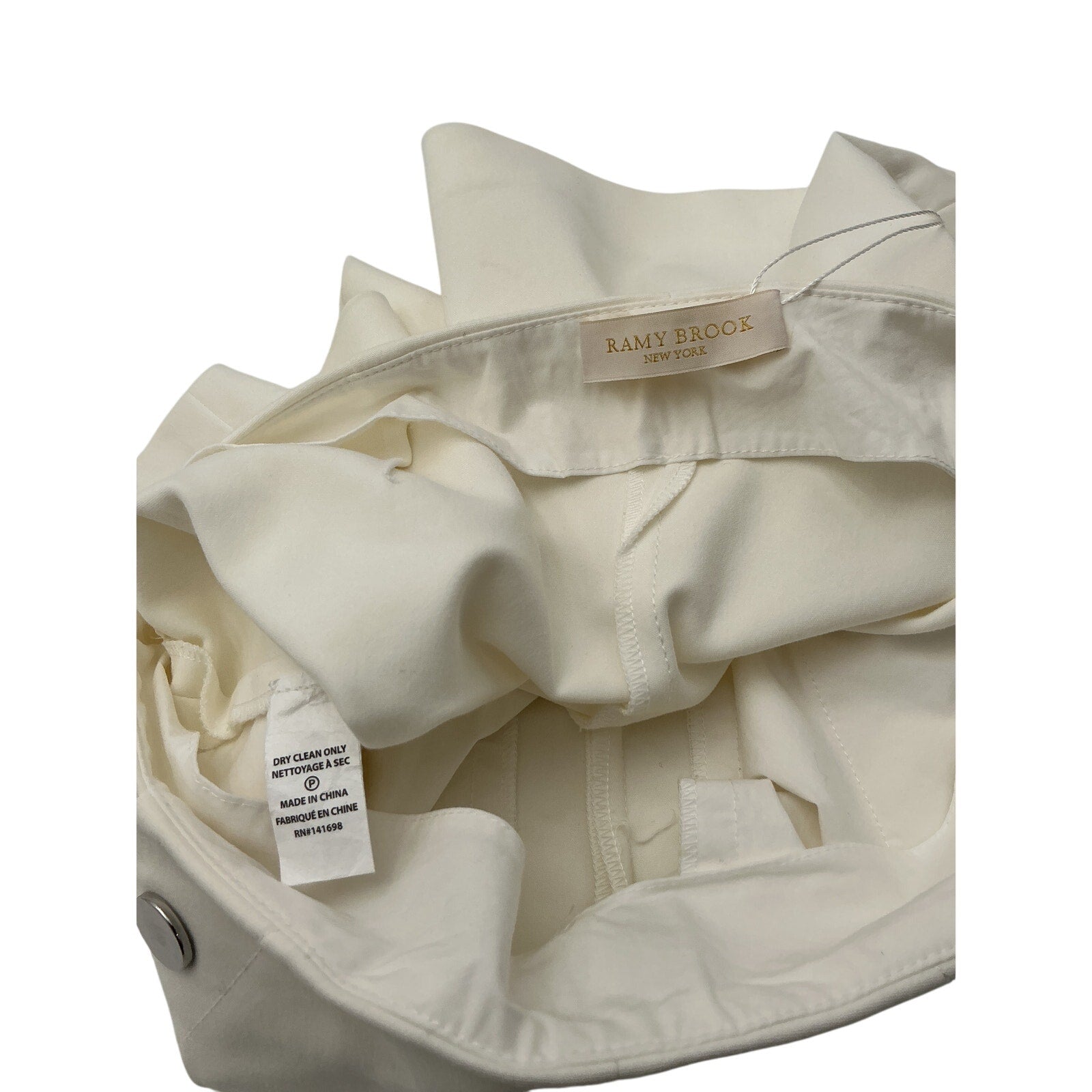 Ramy Brook 'Drew' White Cotton Button Detail Shorts Size OS