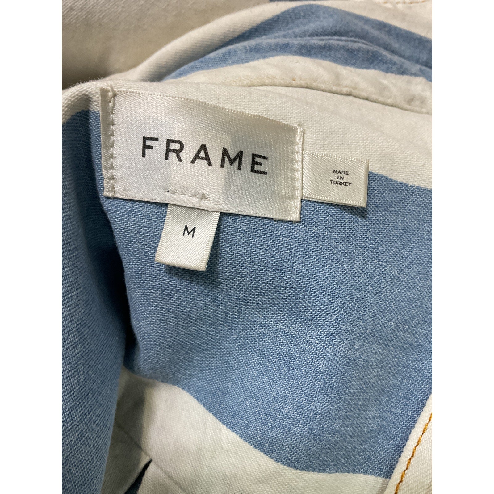 Frame 'The Borrowed' White Shirt / Button Blouse Size M