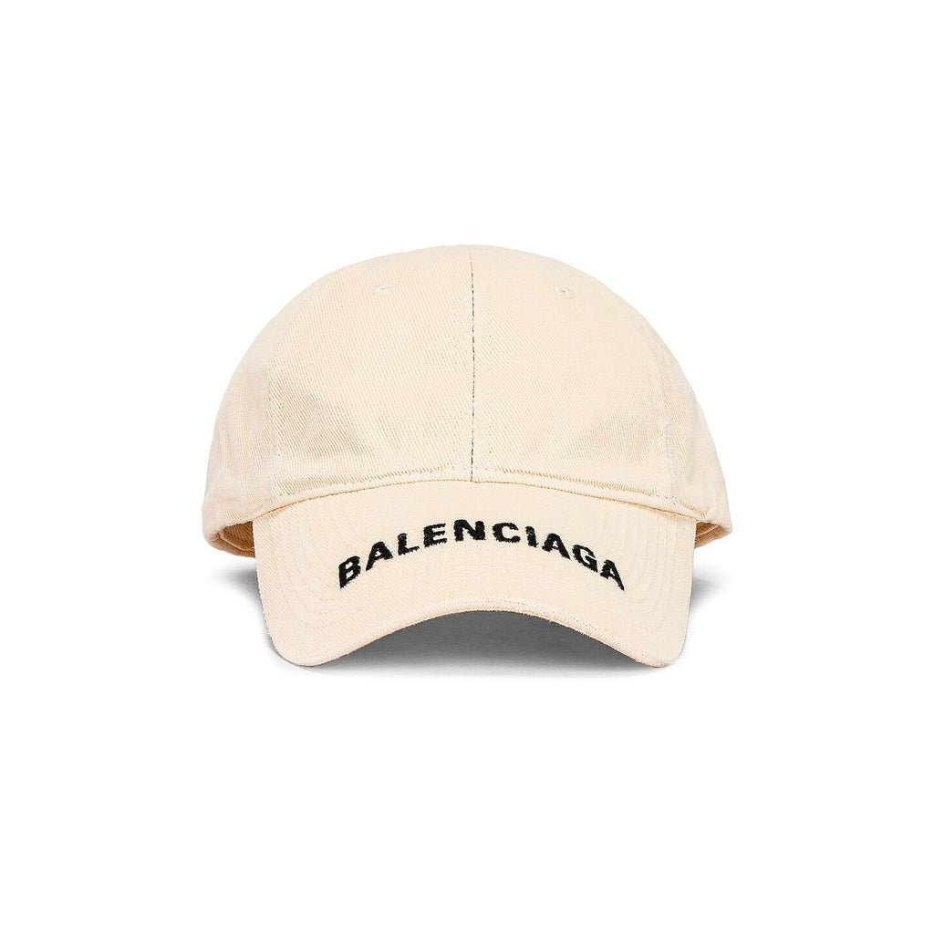 Balenciaga 'Logo' White Cotton Hat Size L