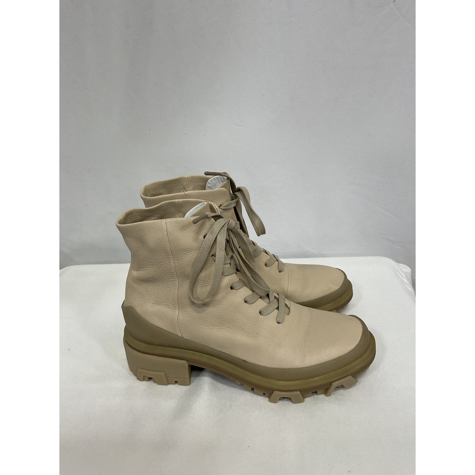 Rag & Bone 'Shiloh' Grey Leather Hikers Size 35