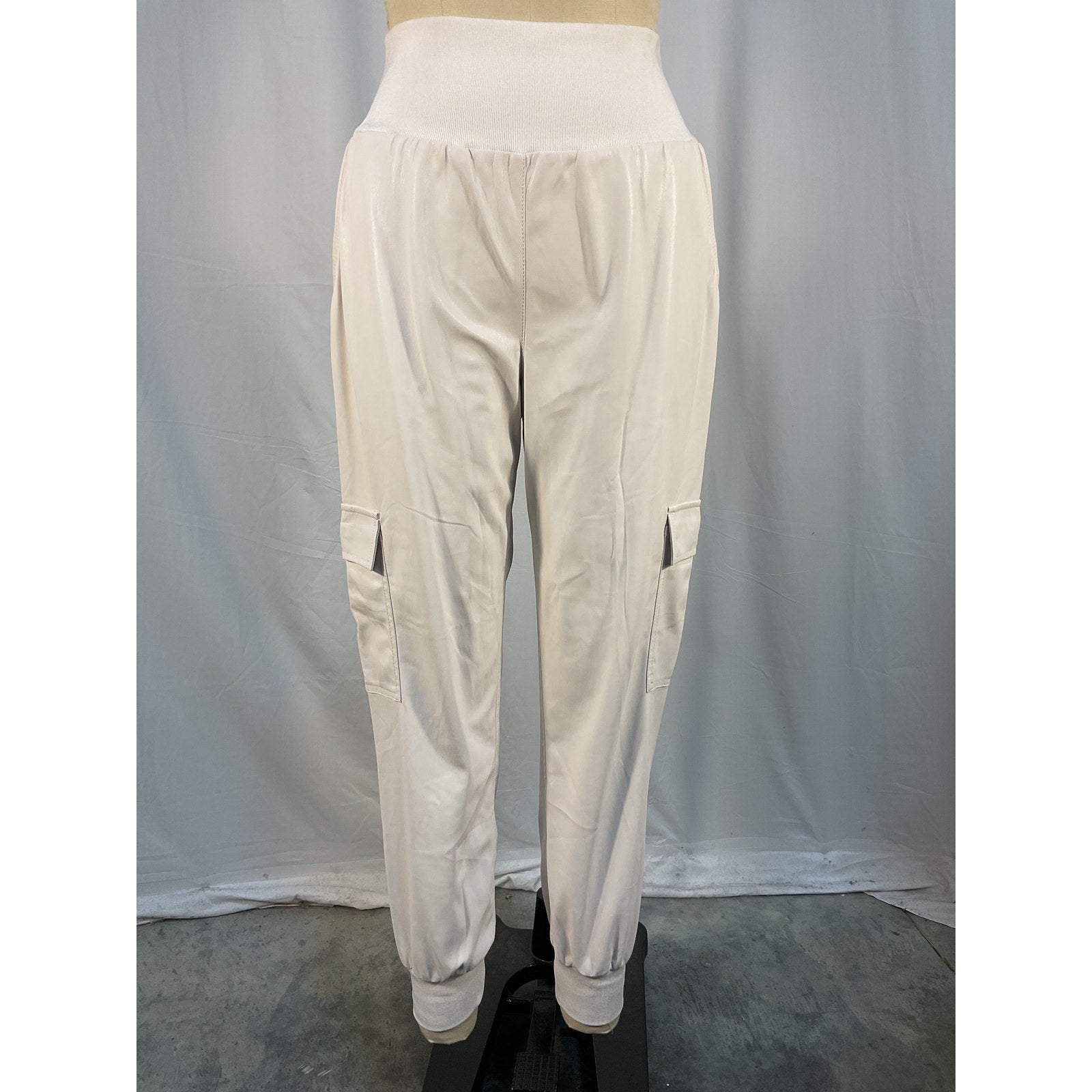 Cinq A Sept Faux Leather White Polyester Giles Pants Size XS - NWT