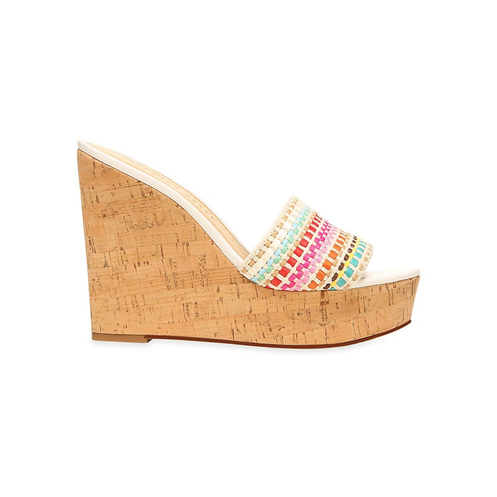 Veronica Beard 'Dali' Brown Leather Raffia Wedge Open Toe Sandals Size 6.5