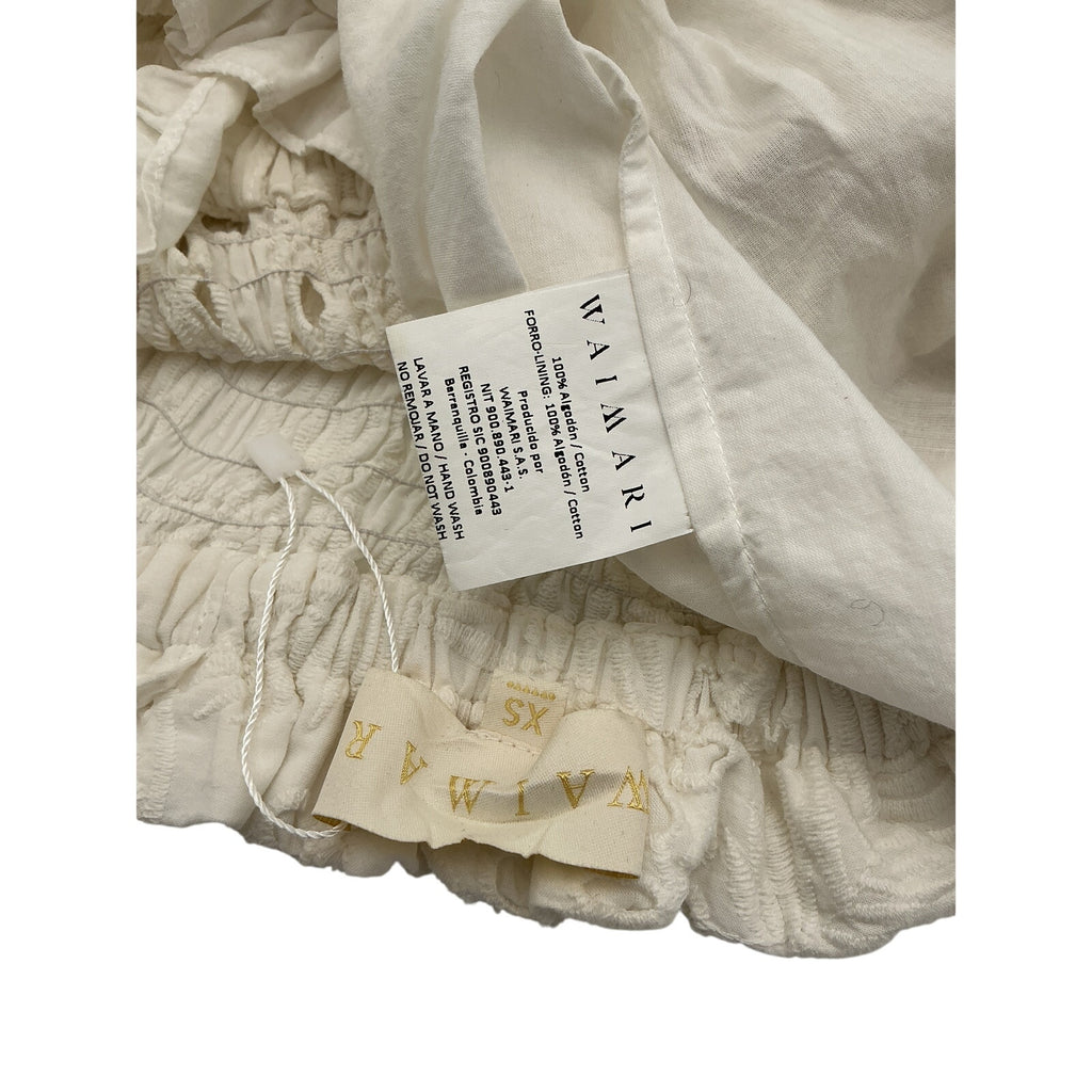Waimari 'Alfresco' White Cotton Mini Dress Size XS