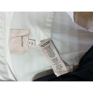 Cinq à Sept Tailored Blue White Levina Blouse Size M