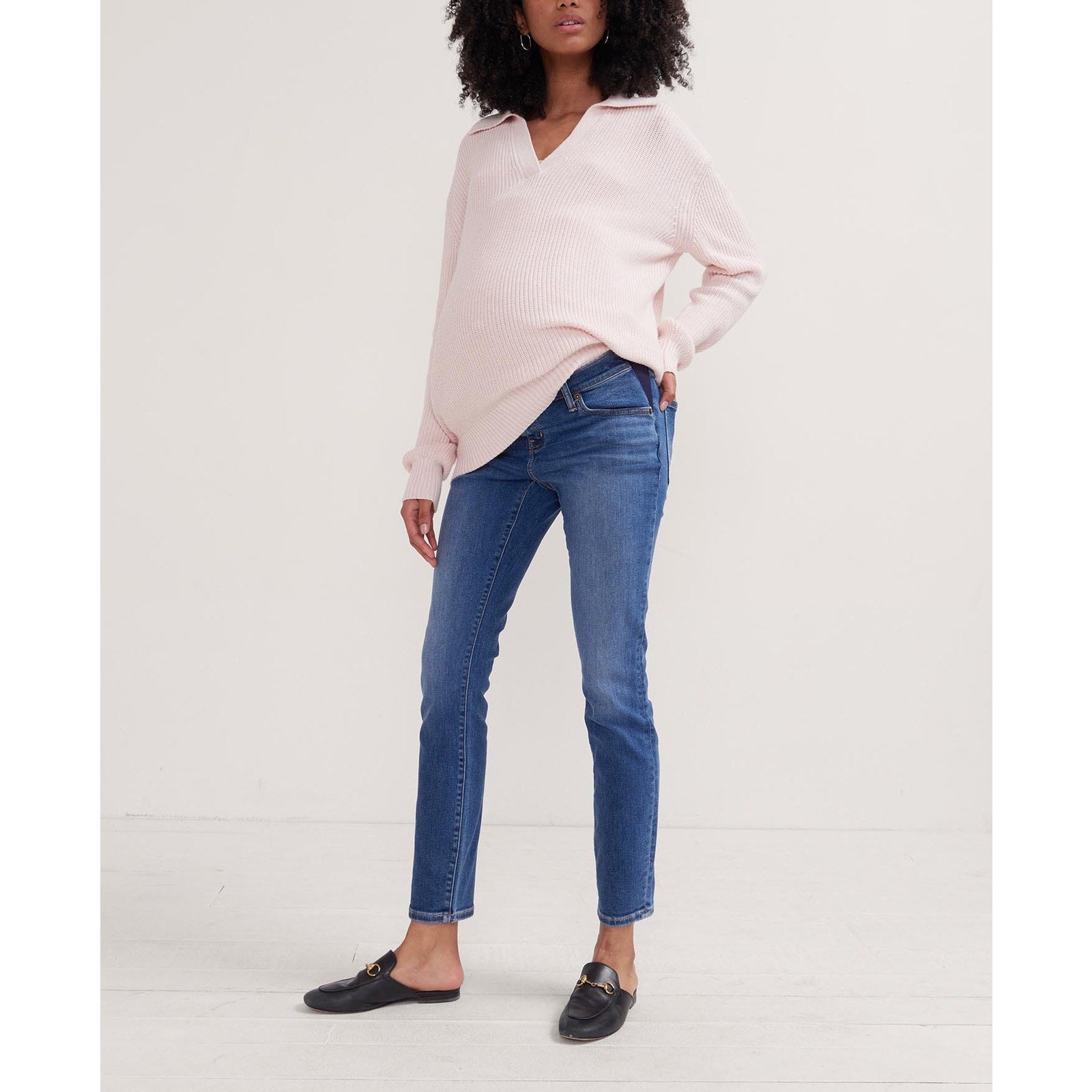Hatch 'The Slim' Blue Cotton Maternity Jean Size 25