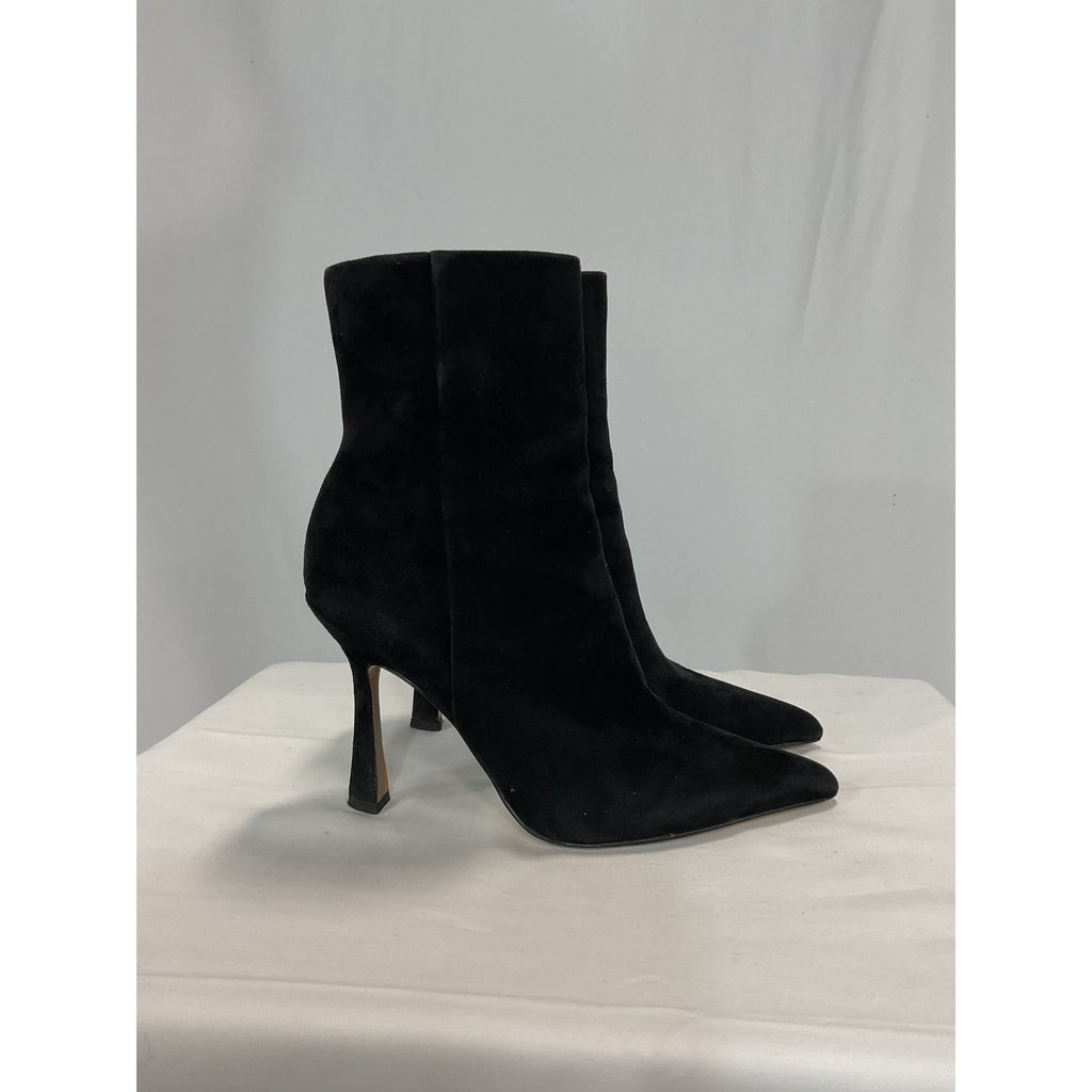 Sam Edelman 'Ella' Black Faux Leather Pointed Toe Boot Size 7.5