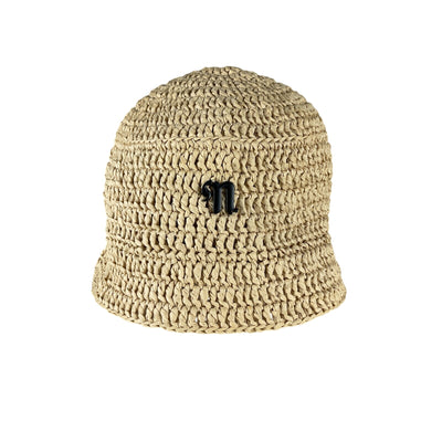 Nanushka 'Dunia' Beige Cellulose Rayon Hat Size XS / S
