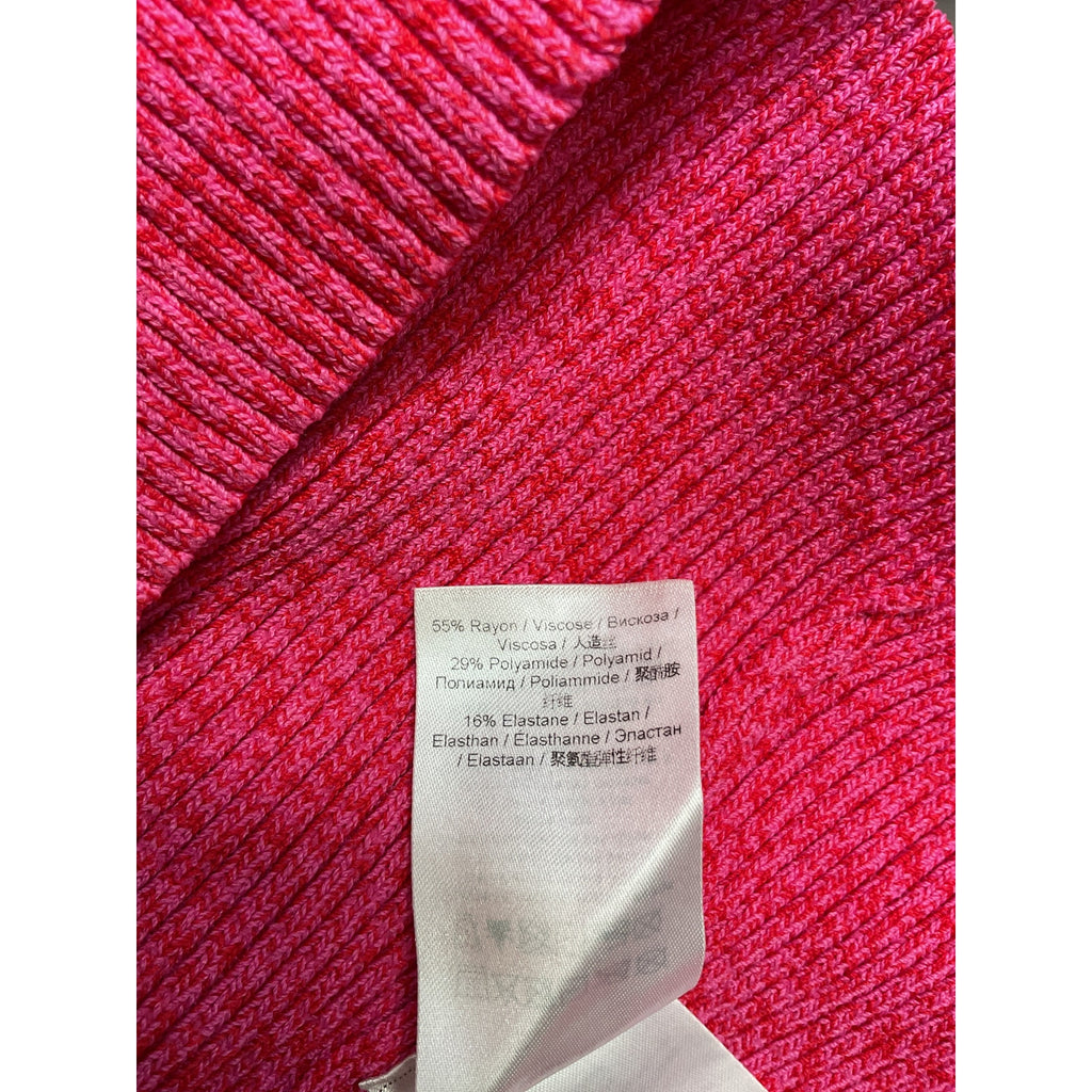 Ganni 'M�lange' Pink Knit Long Sleeve Midi Dress Size M