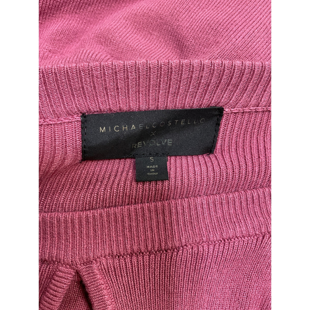 Michael Costello 'Niko' Pink Rayon Knit Mini Dress Size S