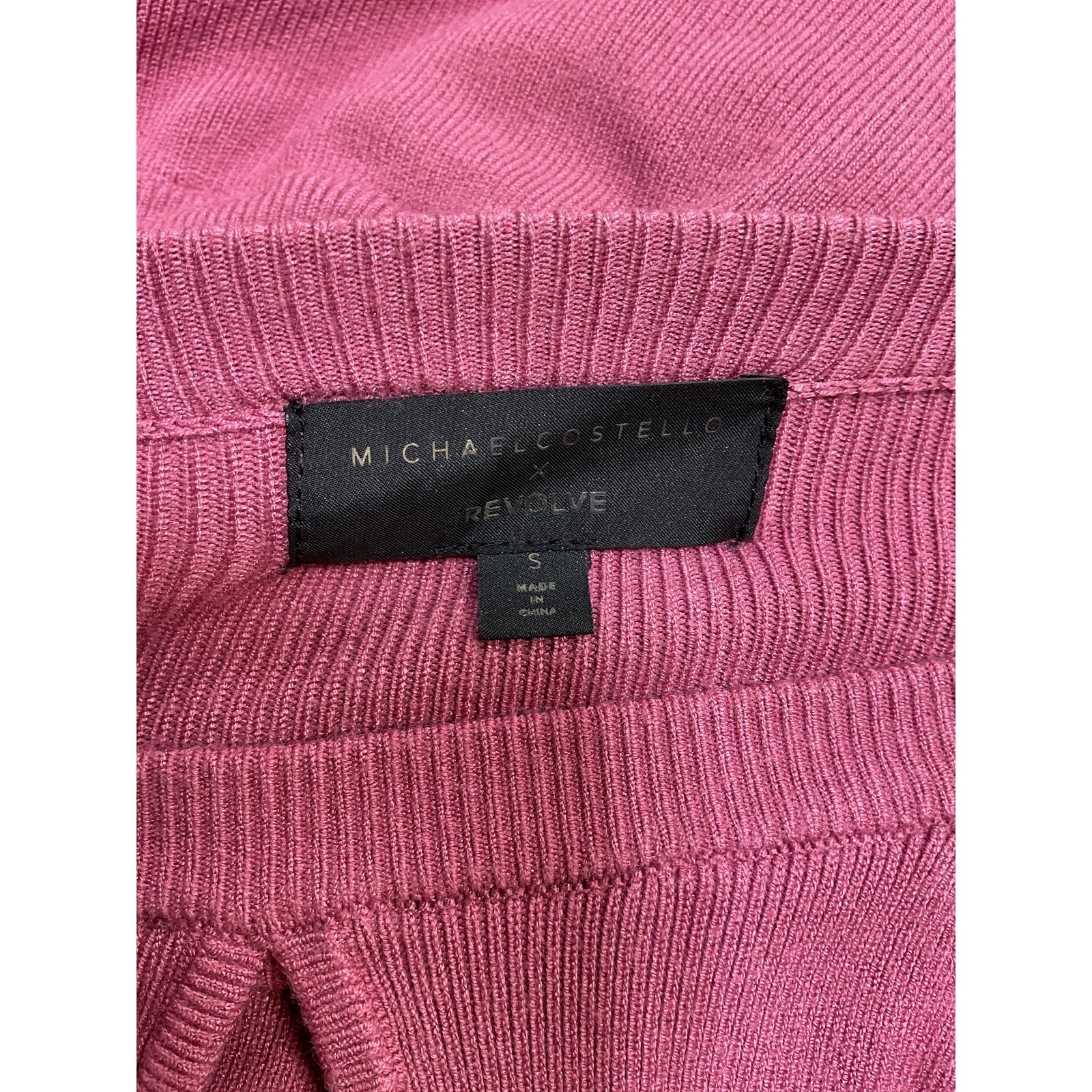 Michael Costello 'Niko' Pink Rayon Knit Mini Dress Size S