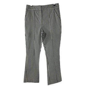 Veronica Beard Gingham Black Ecru Tani Pants Size 8
