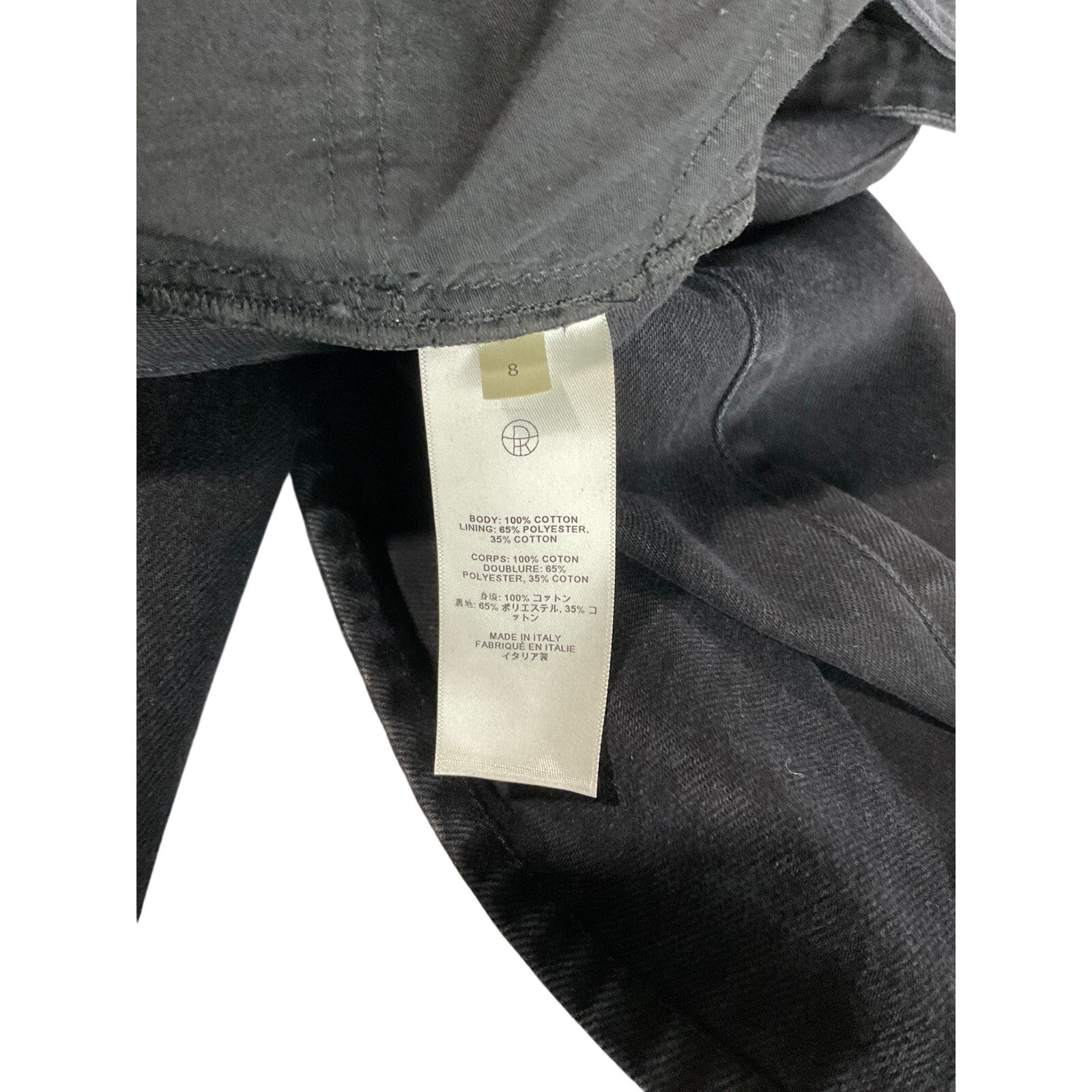 The Row 'Eglitta' Black Wide-Leg Jeans Size 8