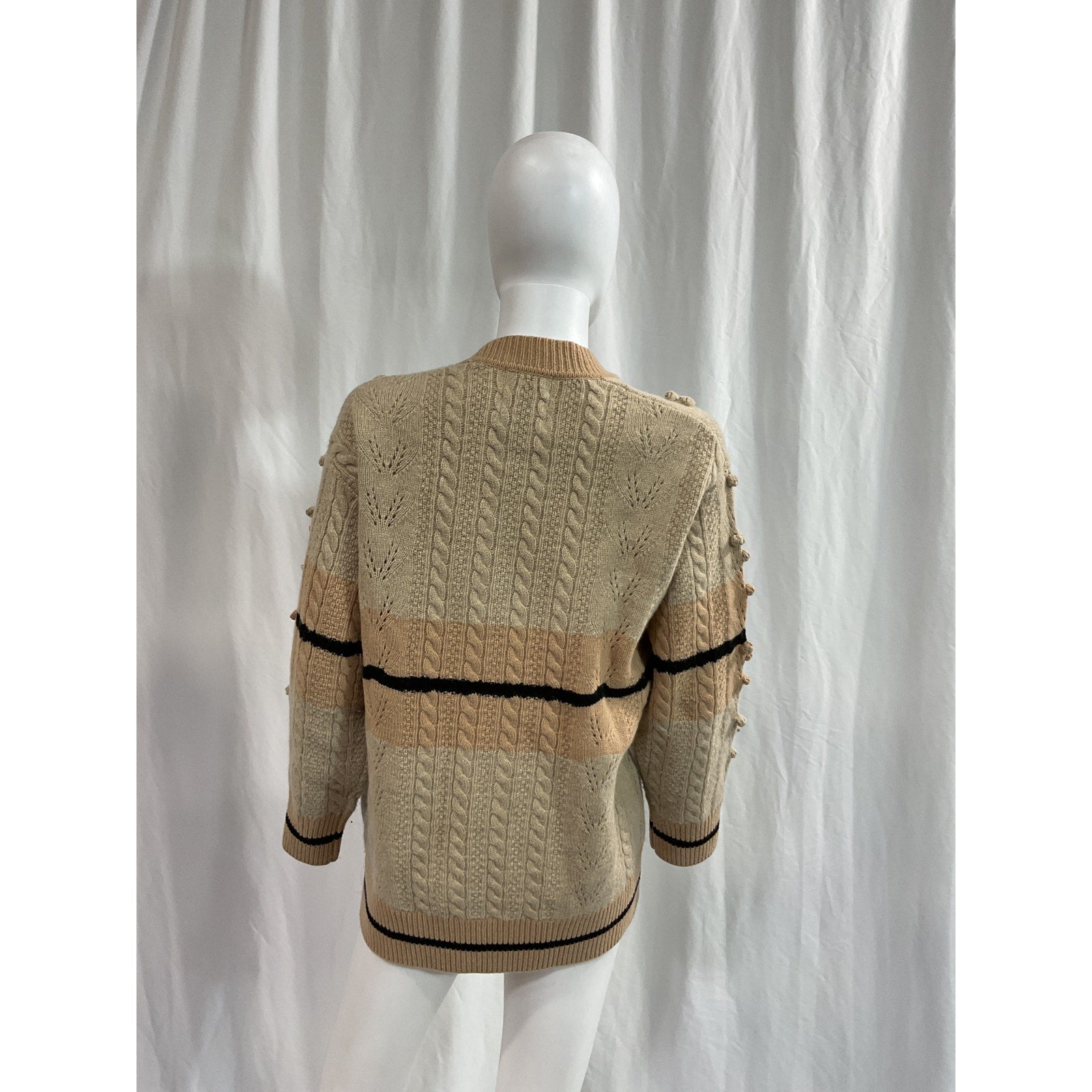 Sandro 'Simon' Brown Long Sleeve Smiley Patch Cardigan Size XS