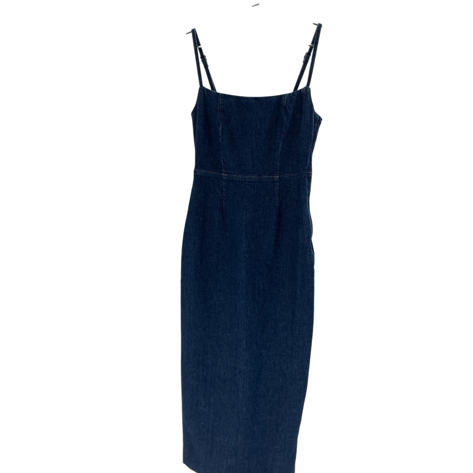Reformation 'Delphinia' Blue Cotton Denim Midi Dress Size 0