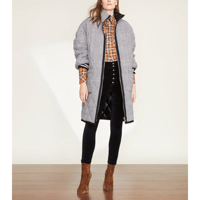 Veronica Beard 'Shanna' Grey Reversible Puffer Jacket Size L