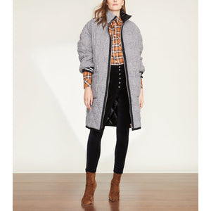 Veronica Beard 'Shanna' Grey Reversible Puffer Jacket Size L