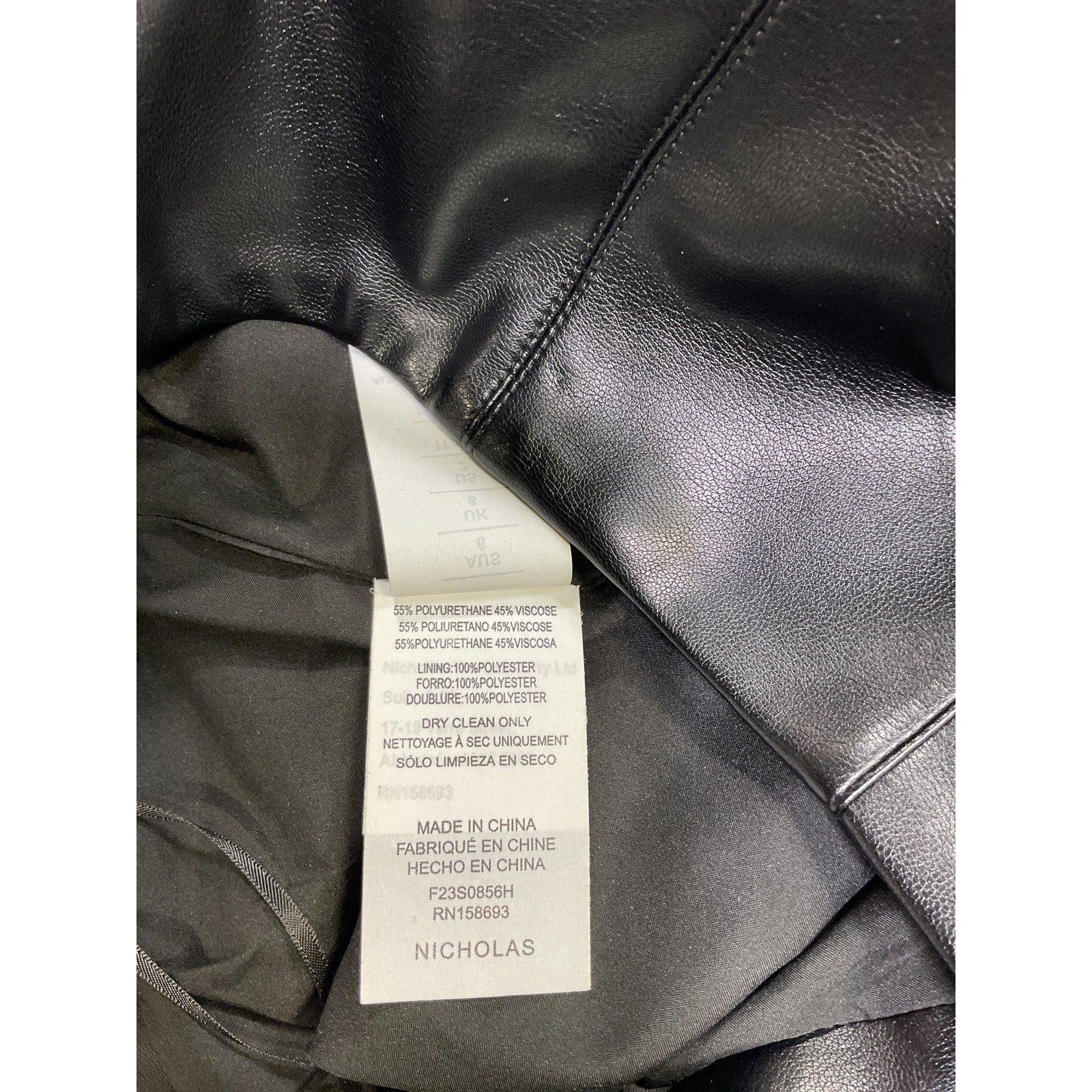 Nicholas 'Enid' Black Faux Leather Maxi Skirt Size 2
