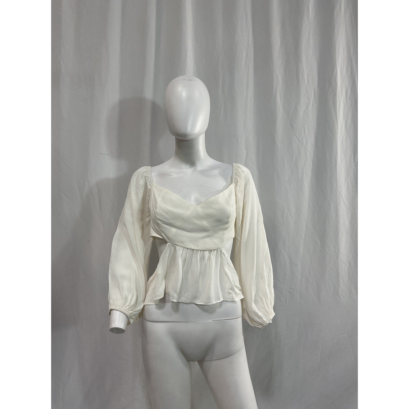 Reformation 'Laraine' White Cut Out Top Size 12