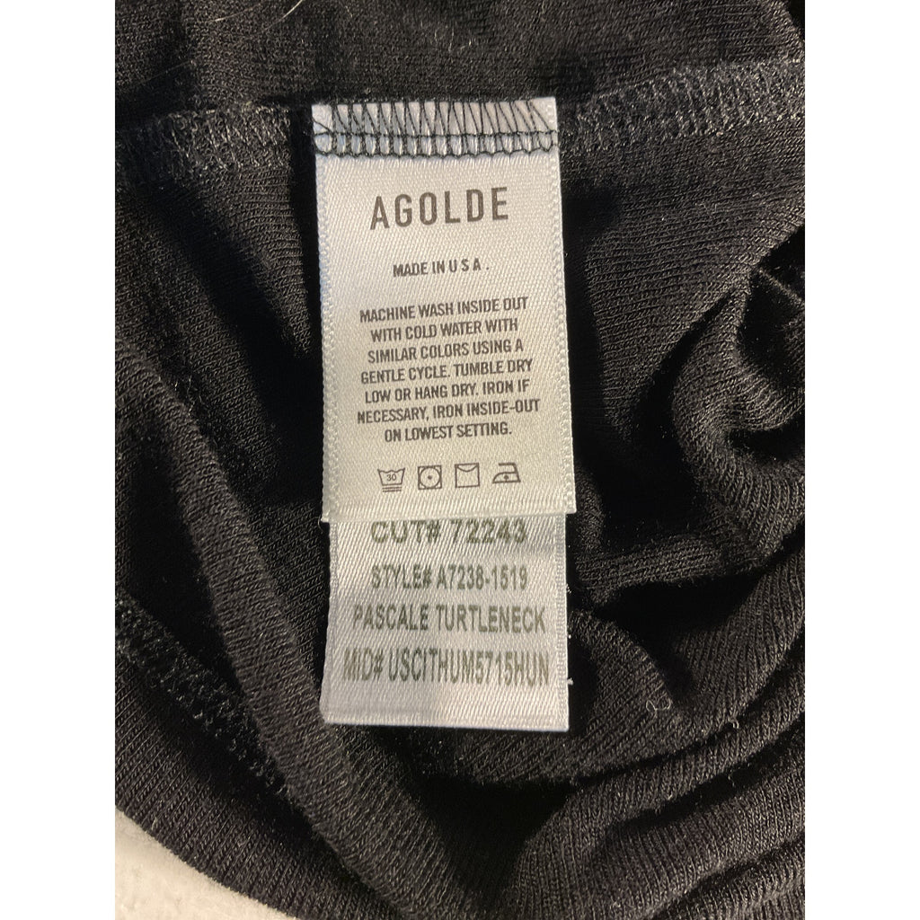 Agolde 'Pascale' Black Turtleneck Size S