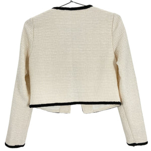 Line & Dot Textured Beige Avery Jacket Size M