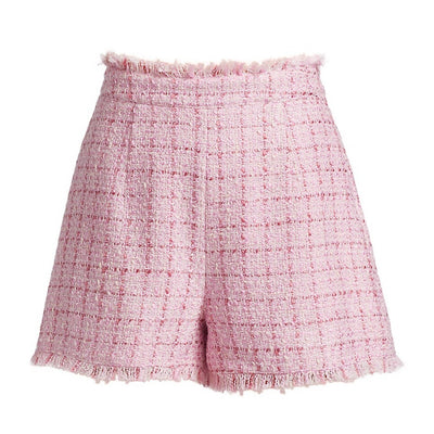 Cinq à Sept Tweed Pink Quartz Multi Coronado Shorts Size 2