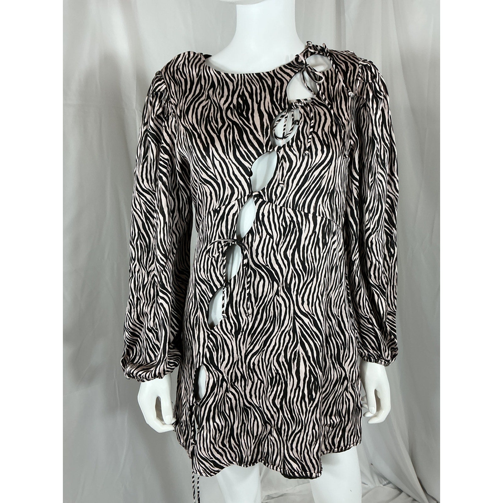 For Love & Lemons 'Rosita' Black Polyester Mini Dress Size M